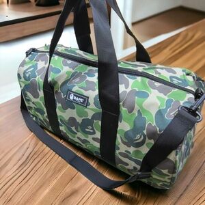 - A Bathing Ape BAPE Duffle Bag Hand Bag Camo Green 2020 Spring Collection
